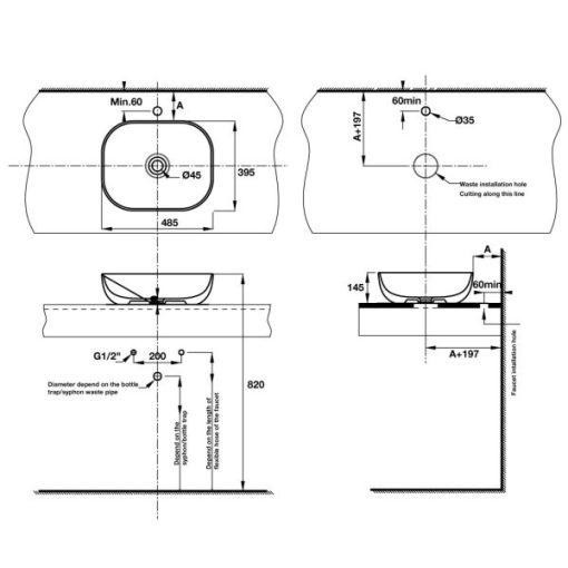 Lavabo đặt bàn SEINE 588.82.051 - 7