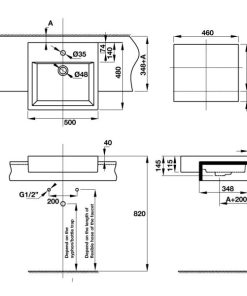 Lavabo bán âm REGAL 588.82.008 - 10 Lavabo bán âm REGAL 588.82.008 - 9