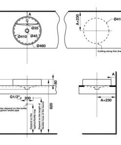 Lavabo vành nổi COMPACT 588.82.011 - 10 Lavabo vành nổi COMPACT 588.82.011 - 9
