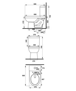 Bồn Cầu Hai Khối Hafele Compact 588.79.404 - 10 Bồn Cầu Hai Khối Hafele Compact 588.79.404 - 9