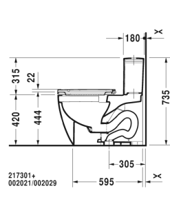 Bồn Cầu Một Khối Hafele Me By Starck 588.46.405 - 9