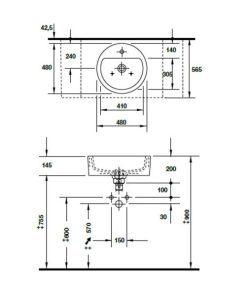 LAVABO ĐẶT BÀN STARCK 1 48CM 588.45.081 - 9