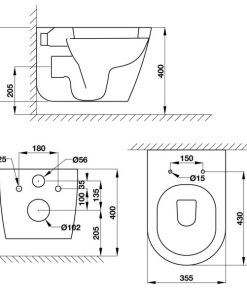 Bồn Cầu Treo Tường Hafele Seine 588.60.451 - 9
