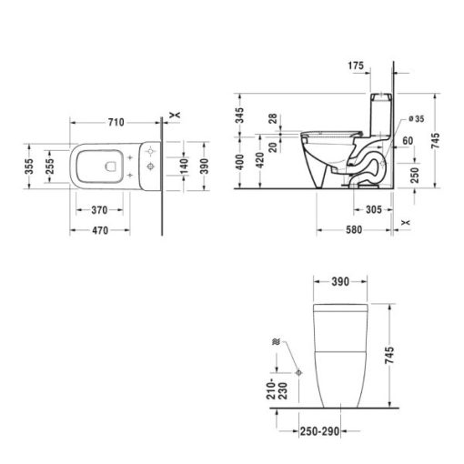 Bồn Cầu Một Khối Hafele Happy D.2 588.46.450 - 5