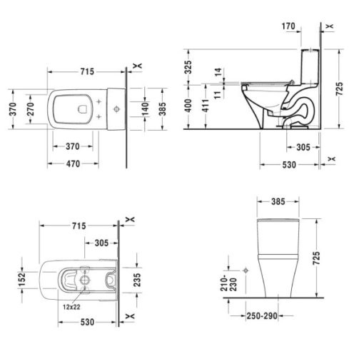 Bồn Cầu Một Khối Hafele Durastyle 588.45.459 - 5