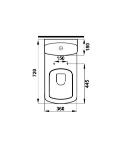 Bồn cầu hai khối COMPACT 588.79.405 - 18 Bồn cầu hai khối COMPACT 588.79.405 - 17