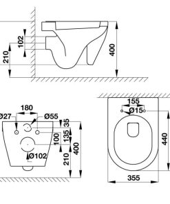 Bồn Cầu Treo Tường Hafele Seine 588.82.412 - 9