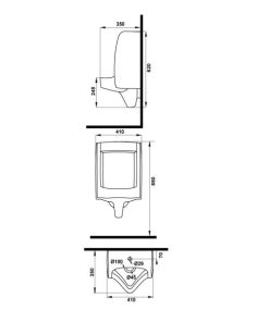 Bồn Tiểu Nam Treo Tường Hafele Seine 588.79.421 - 10 Bồn Tiểu Nam Treo Tường Hafele Seine 588.79.421 - 9