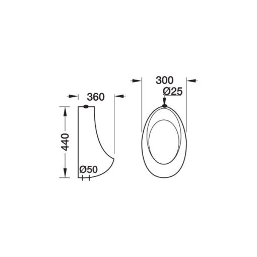 Bồn Tiểu Nam Treo Tường Hafele 300 588.40.440 - 5