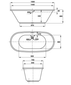 Bồn Tắm Âm Hafele Active 1500 588.55.682 - 111