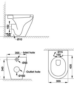 Bồn Cầu Đặt Sàn Hafele Seine 588.82.411 - 10 Bồn Cầu Đặt Sàn Hafele Seine 588.82.411 - 9