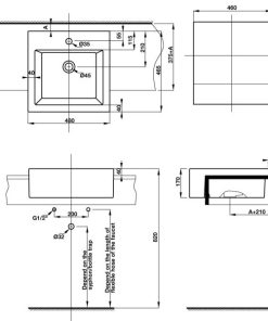 Lavabo bán âm REGAL 588.82.210 - 10 Lavabo bán âm REGAL 588.82.210 - 9