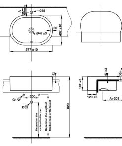 Lavabo bán âm SEINE 588.82.201 - 10 Lavabo bán âm SEINE 588.82.201 - 9