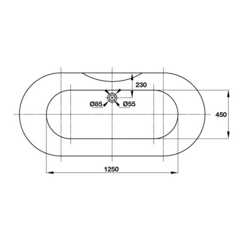 Bồn Tắm Âm Tròn Hafele - D1720 X R770 X C480 Mm 588.55.603 - 9