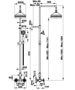 Thanh Sen Kết Hợp Hafele Victoria Gold 589.10.174 - 9