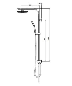 Bộ Thanh Sen Tắm Kết Hợp Màu Đen Mờ Hafele 589.85.531 - 9
