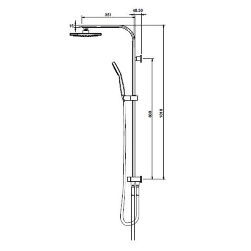 Bộ Thanh Sen Tắm Kết Hợp Màu Đen Mờ Hafele 589.85.531 - 5