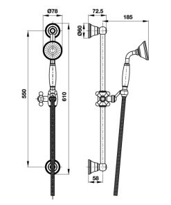 Sen Tay Và Thanh Trượt Hafele Victoria Gold 589.02.696 - 9