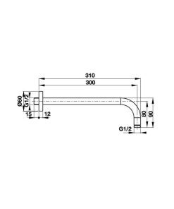 Thanh Sen Gắn Tường Hafele Victoria Gold 300 589.02.695 - 10 Thanh Sen Gắn Tường Hafele Victoria Gold 300 589.02.695 - 9