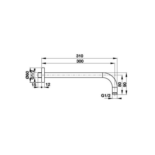 Thanh Sen Gắn Tường Hafele Victoria Gold 300 589.02.695 - 5