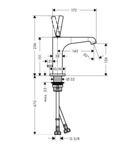 Vòi Hafele Lavabo Axor Citerrio E 130 589.54.800 - 10 Vòi Hafele Lavabo Axor Citerrio E 130 589.54.800 - 9