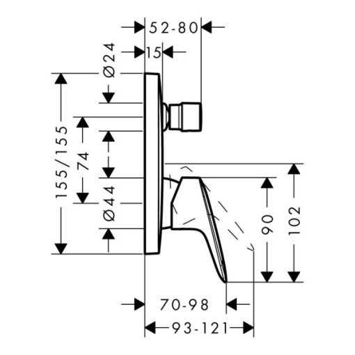 Bộ Trộn Bồn Tắm Âm Hafele Logis 589.52.439 - 5