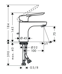 Vòi Hafele Lavabo Logis E 70 589.52.430 - 10 Vòi Hafele Lavabo Logis E 70 589.52.430 - 9
