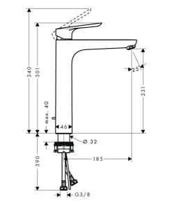 Vòi Hafele Lavabo Logis E 230 589.52.429 - 9