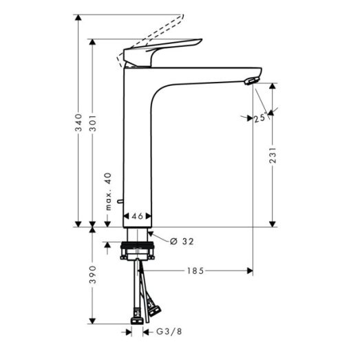 Vòi Hafele Lavabo Logis E 230 589.52.429 - 5