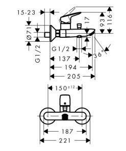 Bộ Trộn Bồn Tắm Hafele Logis 589.52.403 - 10 Bộ Trộn Bồn Tắm Hafele Logis 589.52.403 - 9