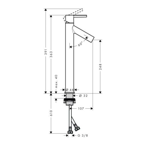 Vòi Hafele Lavabo Axor Starck 250 589.51.224 - 5