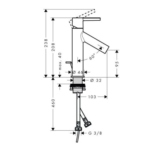 Vòi Hafele Lavabo Axor Starck 100 589.51.223 - 5