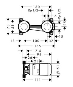 Vòi Hafele Lavabo Treo Tường Metropol 225 Mm 589.50.520 - 11