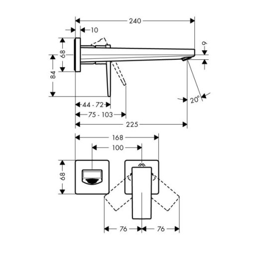 Vòi Hafele Lavabo Treo Tường Metropol 225 Mm 589.50.520 - 7