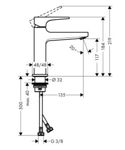 Vòi Hafele Lavabo Metropol 110 589.50.510 - 9