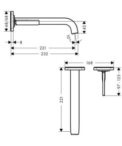 Vòi Lavabo Treo Tường Hafele Axor Citerrio E 221 Mm 589.30.630 - 11