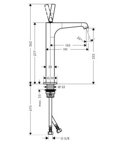 Vòi Hafele Lavabo Axor Citerrio E 250 589.30.521 - 9