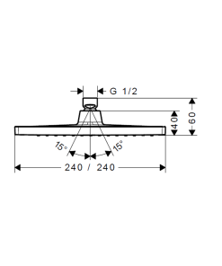 Sen Đầu Gắn Trần Raindance 300 Có Tay Sen Hafele 589.30.818 - 9