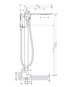 Cây Sen TắM Âm SàN Hafele Massaud 589.29.514 - 11