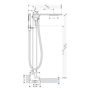 Cây Sen TắM Âm SàN Hafele Massaud 589.29.514 - 11