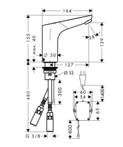 Vòi Lavabo Cảm Ứng Hafele Focus 230V 589.29.326 - 10 Vòi Lavabo Cảm Ứng Hafele Focus 230V 589.29.326 - 9