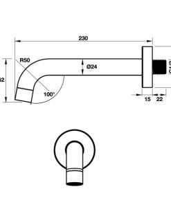 Vòi Xả Bồn Tắm Hafele Active 230 Mm 589.25.896 - 9