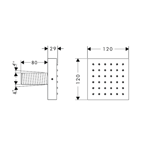 Sen Tắm Hafele Axor Showersolutions 120/120 589.29.718 - 5