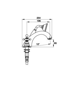Bộ Trộn Bồn Tắm 4 Lỗ Hafele Victoria Gold 589.10.179 - 13