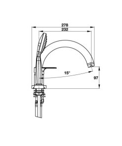 Bộ Trộn Bồn Tắm 4 Lỗ Hafele Active 589.02.736 - 14 Bộ Trộn Bồn Tắm 4 Lỗ Hafele Active 589.02.736 - 13