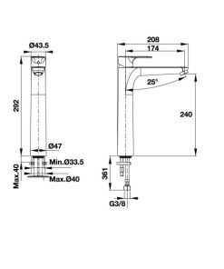 Vòi Hafele Lavabo Active 240 589.02.732 - 12 Vòi Hafele Lavabo Active 240 589.02.732 - 11
