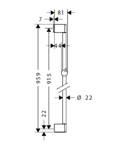 Thanh Treo Sen Hafele Crometta 589.29.658 - 9