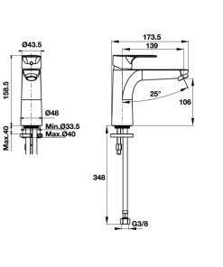 Vòi Hafele Lavabo Active 100 589.02.731 - 12 Vòi Hafele Lavabo Active 100 589.02.731 - 11