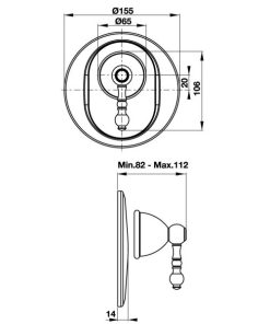 Bộ Trộn Sen Tắm Âm Hafele Victoria Gold 589.02.693 - 10 Bộ Trộn Sen Tắm Âm Hafele Victoria Gold 589.02.693 - 9