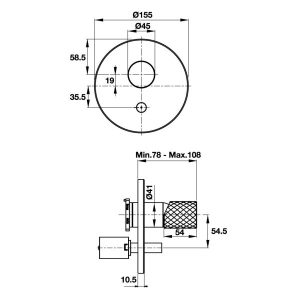 Bộ Trộn Bồn Tắm Âm Hafele Charm 589.02.640 - 9